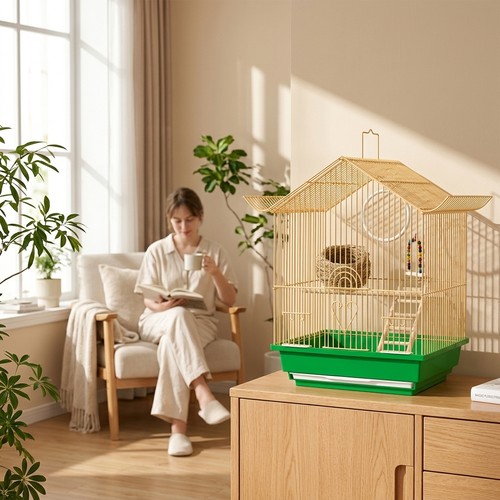 Cage oiseau métal - en,