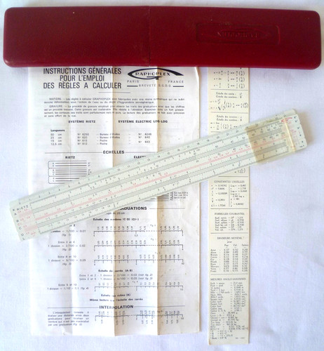 Ancienne règle calcul - À,