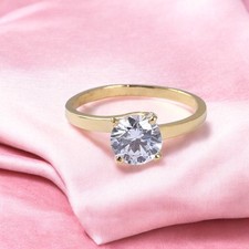 Bague solitaire diamant rond brillant certifié GIA 0,75 carat F/VS1 or 18...