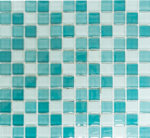 Mosaïque turquoise bleu blanc - mosaïque,
