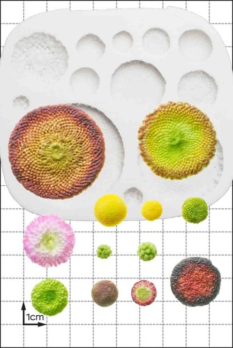 Moule silicone fleur centres - fleur,