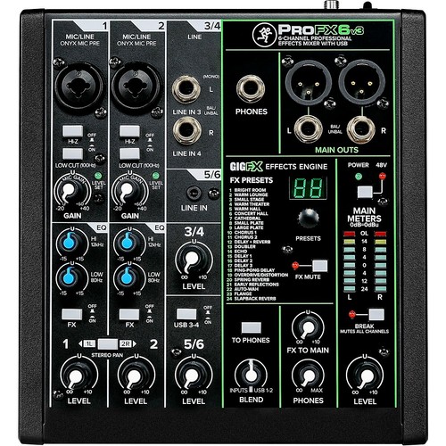 Mackie profx6v3 channel - mackie, 6