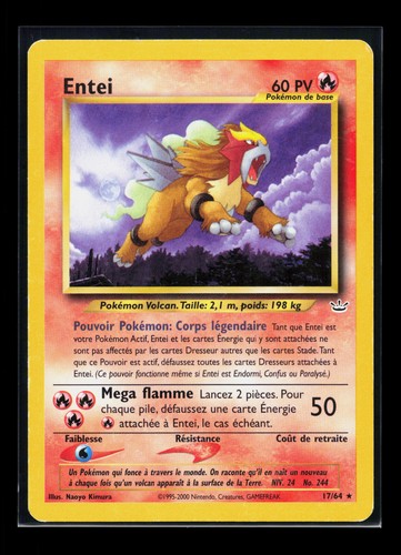 Carte pokémon entei - entei, 17/64