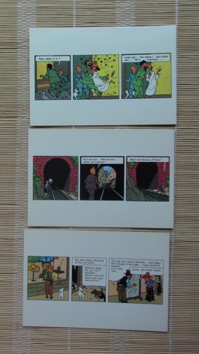 Tintin herge cartes postales - cartes,