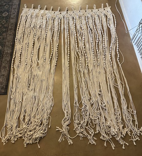 Macrame curtain window - macrame,