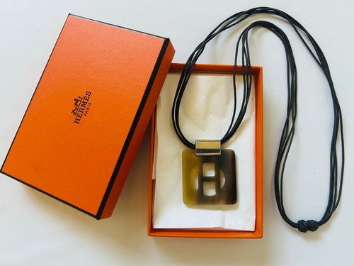 Collier hermes logo corne - collier,