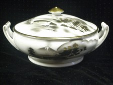 LEGUMIER SOUPIERE PORCELAINE POT COUVERT ASIATIQUE FINE CHINA HAYASI KUTANI