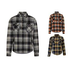 ROKKER Chemise De Moto Pour Homme Memphis Rider - Avec Protections Biker Retro