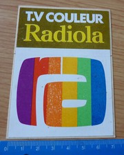 Autocollant sticker - Radiola - Télévision couleur - T.V. - 70/80 Original -