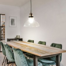 Lampe Suspension Lampe Vintage Fait Main Soufflé à la Bouche Verre H 200cm