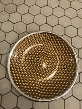 Home Decor Plate Honeycomb Silver Gold Colors Design Luxury 