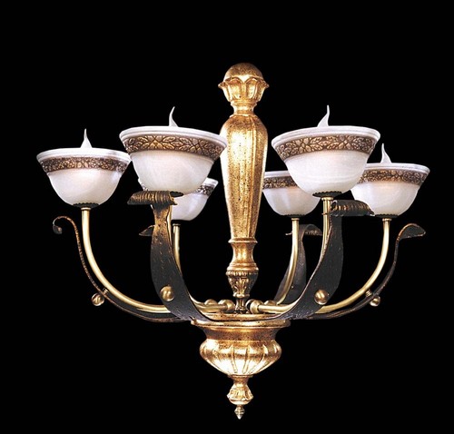 Lustre bois fer forgé - fer,