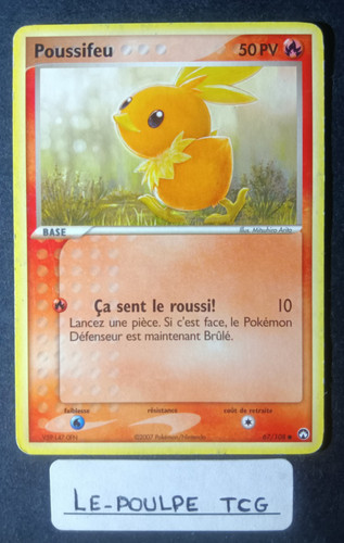 Carte pokemon poussifeu 108 - carte,