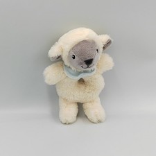 Doudou hochet mouton blanc foulard bleu TEX - 32049