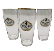 ? Lot de 3 Verres à Bière Fischer Gold Alsace 25cl ⭐ Collection Brasserie