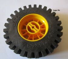 Lego 3739c01 Wheel 24x43Yellow Pneu Technic Backhoe Tractopelle 8862 MOC B13