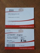 2 billets usagés Cirque