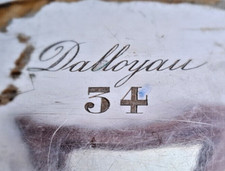 RARE GRAND PLAT METAL ARGENTE MARQUE DALLOYAU orfevre GIRARDOT 44 x 29 cm