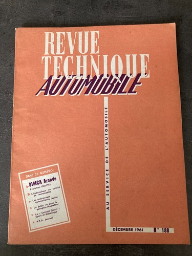 Rta revue technique - revue, n°188