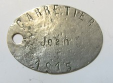 Plaque d'identité du soldat