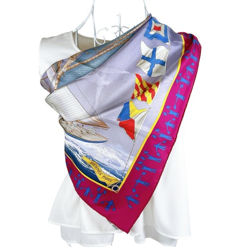 Foulard vintage soie hermes - foulard, en