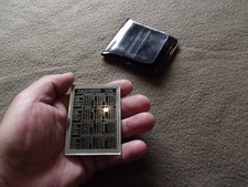 Ancien Miroir de poche sac publicitaire CALENDRIER 1956 et son etui