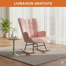Fauteuil à Bascule Moderne Ergonomique Chaise Allaitement Confortable