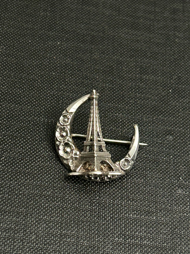 Ancien broche argent massif - broche,