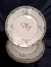 4 assiettes plates porcelaine