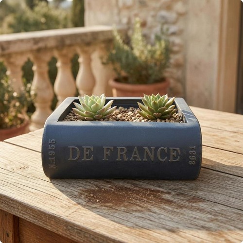 Pot fleurs métal avec - de, en
