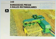 prospectus brochure ramasseuse presse 349 John Deere tracteur tractor traktor