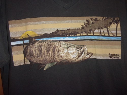 Fish tarpon brown shirt - fish,
