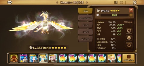 Summoner war phœnix light - phœnix,