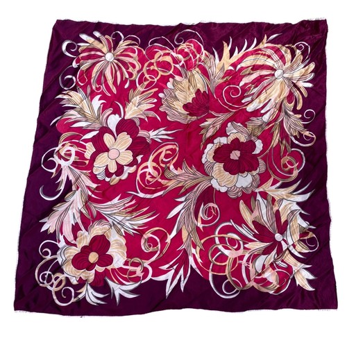Foulard soie floral - foulard,