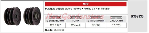 Poulie double arbre - poulie, moteur