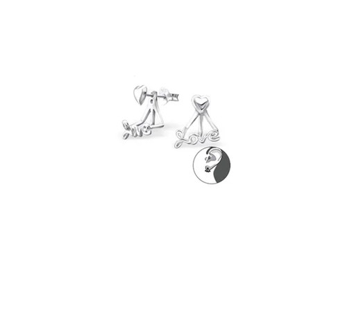 Boucles oreilles lobes love - boucles,