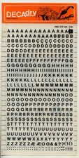 Lettres transfert ‘’DECADRY’’, Réf n°1, Taille 4 mm, couleur noire - Neuf