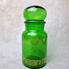 Pot en verre à décor doré -