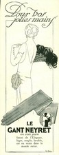 Publicité ancienne gant - publicité, le