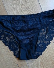 Lot De 2 Culottes Hipster Coton Dentelle Noir T XXL  44 Neuf 