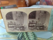 VUE STEREOSCOPIQUE ALBUMINEE  LE GRAND TRIANON SALLE A MANGER DE LOUIS XV N°18