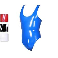 Hommes Faux Latex Look Mouillé Body Haut Maillot Lingerie Justaucorps Stage Club