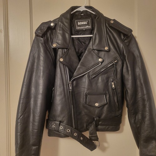 Leather jacket - leather, m)