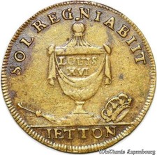 C1620 France Token Louis XVI Sol Regnia biit 1774 1793 - Make offer