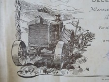 Tracteur diplôme médaille - diplôme, de