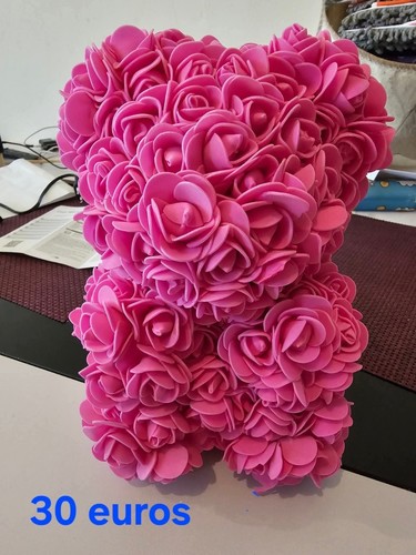 Ours peluche rose - ours, en