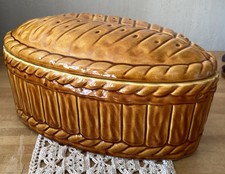 Soupière terrine en majolique Michel Caugant 1950