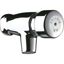 Robinet temporisé pour lavabo - eau froide - 15x21 - Tempostop mural DELABIE