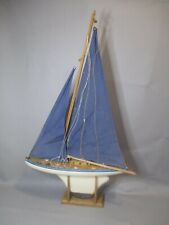 AR904 BORDA VOILIER DE BASSIN LE CHAT serie CH 49 cm CANOT BATEAU 1970