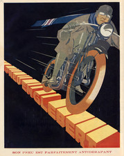 Affiche pneu moto Englebert